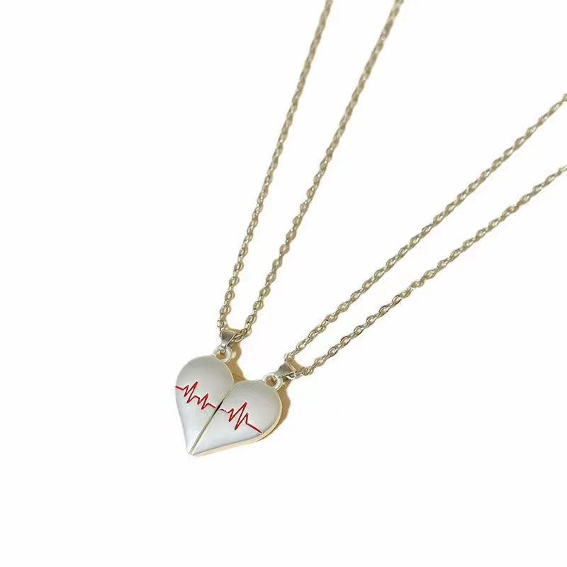 Heartbeat Couple Necklace – A Symbol of Love ❤️
