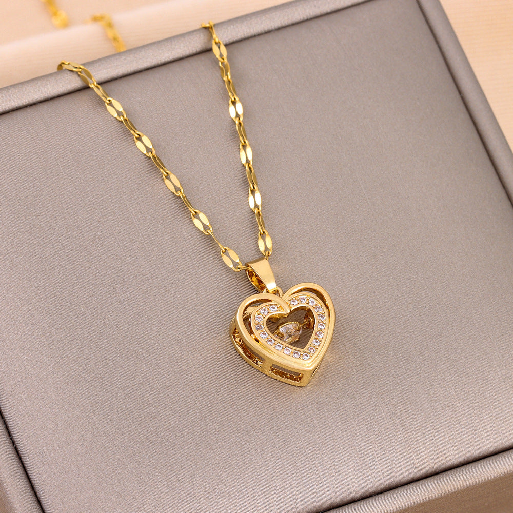Romantic Double Heart Necklace – Elegant Love Gift for Her 💖
